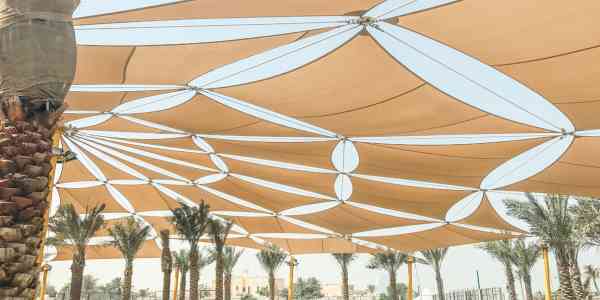 outdoor garden Tensile shades in dubai