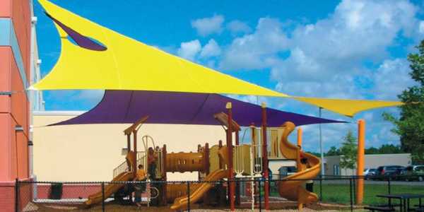 Customized garden tensile sun shade offering UV protection