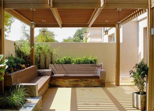 Wooden Pergola Shading Company in Dubai